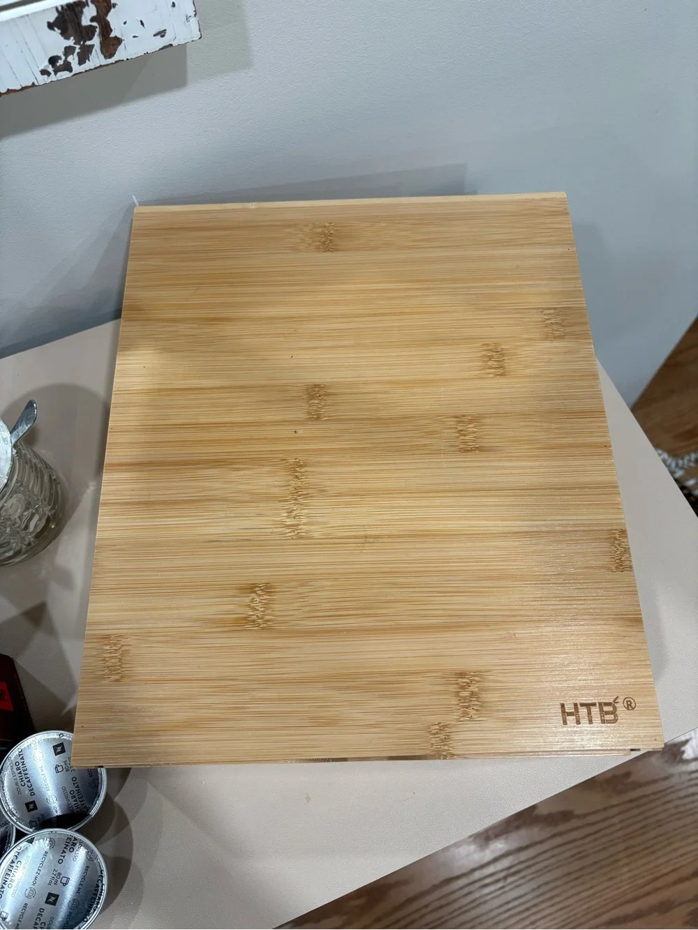 Bamboo espresso / keurig coffee holder